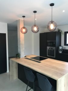 cuisine avec luminaires